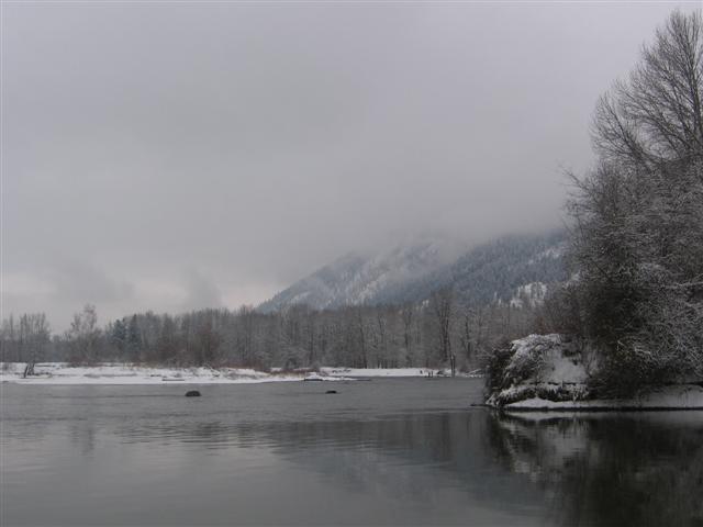 Wenatchee River in winter